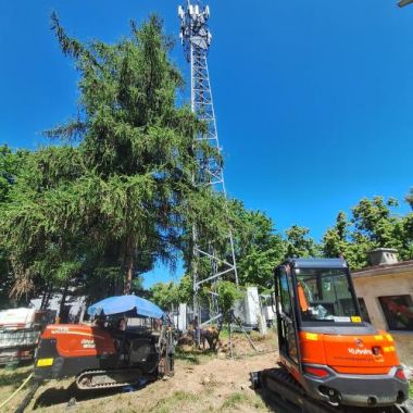realizacja przewiertu dla zaislania masztu